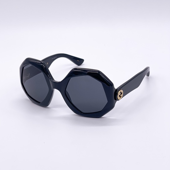 NEW GUCCI GG1242S 001 OVERSIZED ROUND WOMEN’S SUNGLASSES GUCCI GG1242S BLACK - Picture 6 of 15